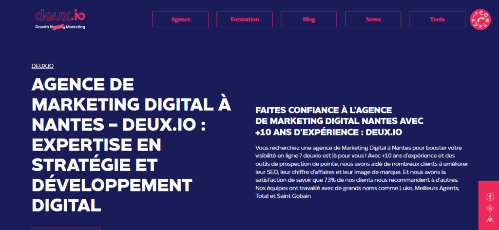 Deux.io - Agence marketing digital Nantes