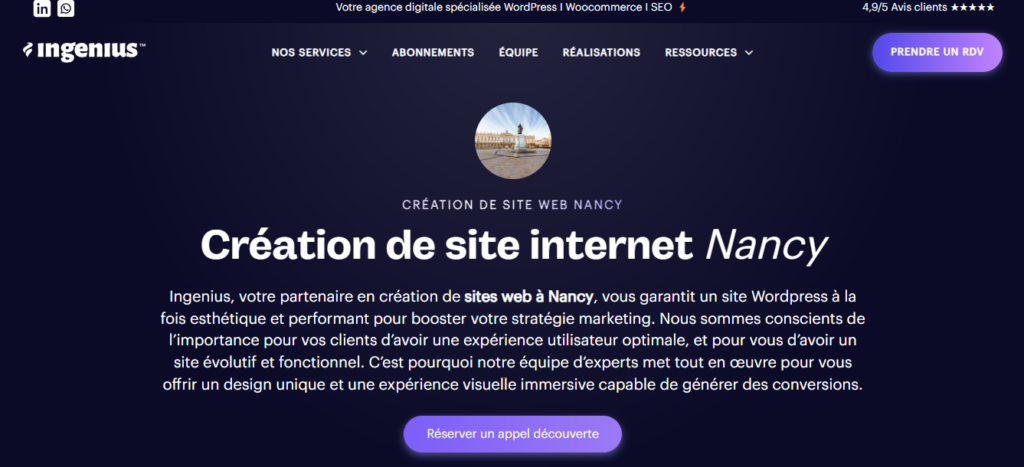 Ingenius - creation site internet nency