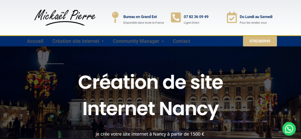Mickaël Pierre - Créationn site internet Nancy