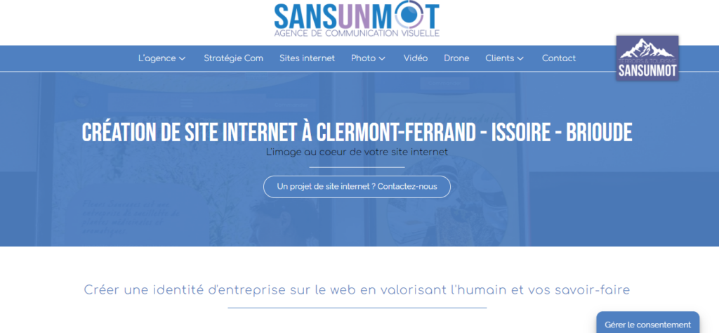 Sansunmot - Création site internet Clermont-Ferrand