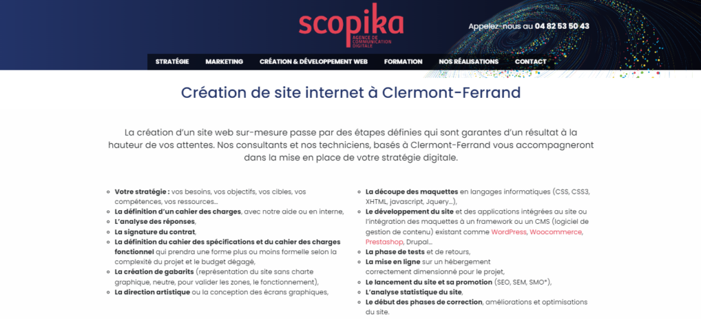 Scopika - Création site internet Clermont-Ferrand