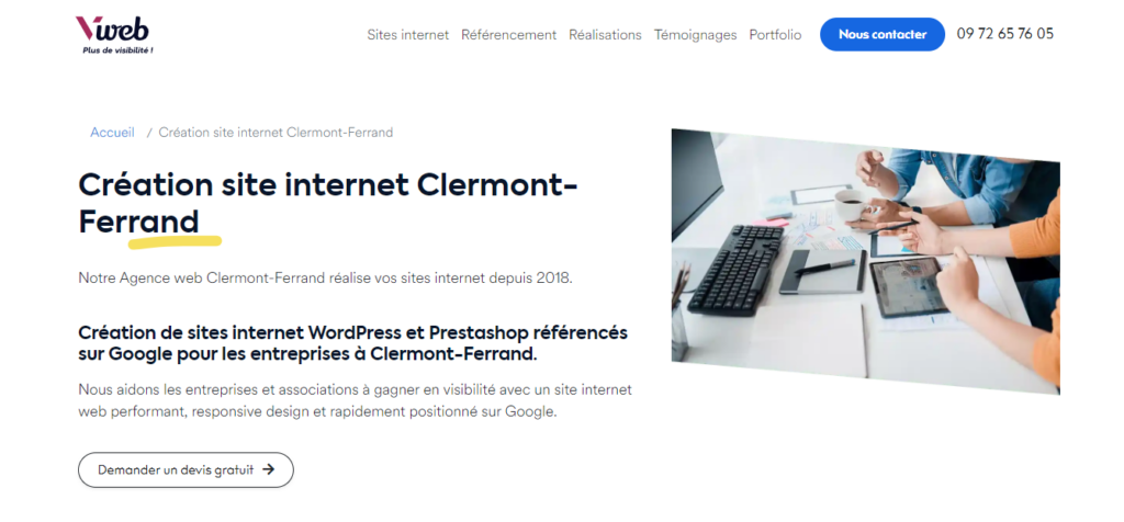 V-Web - Création site internet Clermont-Ferrand