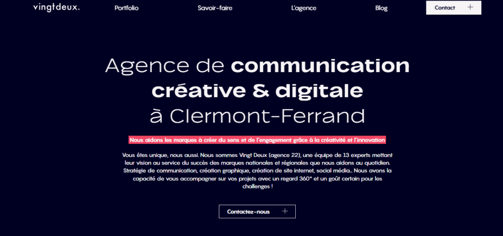 Vingt Deux - Agences web Clermont Ferrand