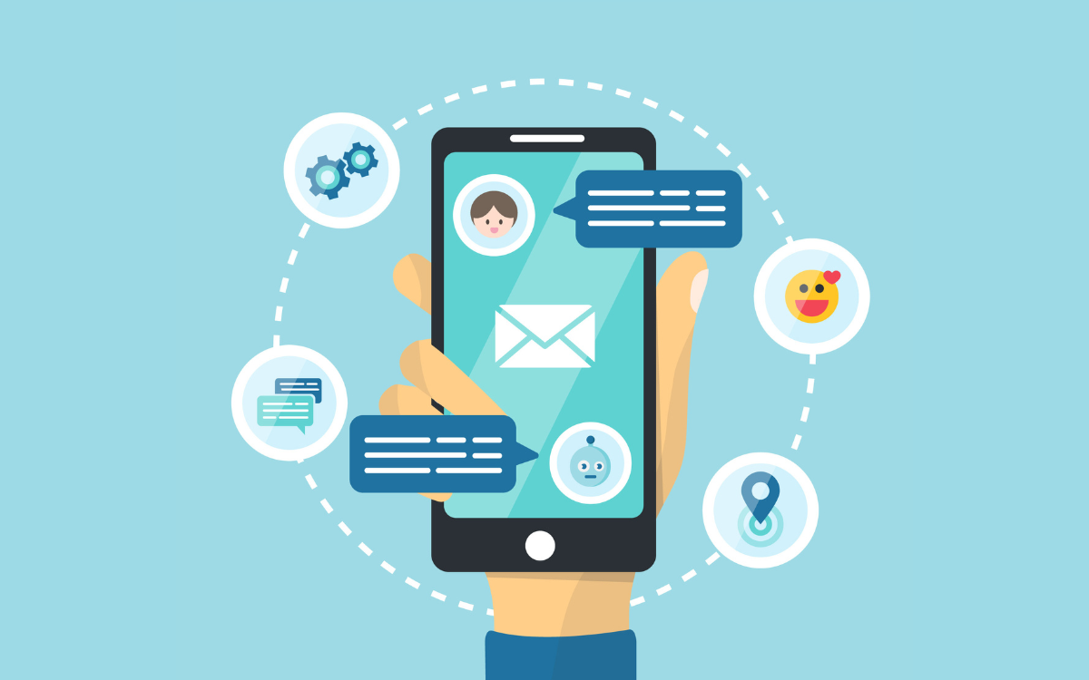 smartphone envoi SMS marketing