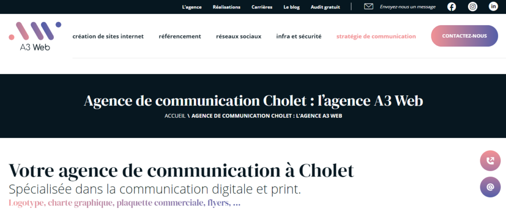 A3 Web - Agence de communication Cholet