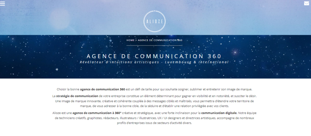 Alioze - Agence de communication Luxembourg