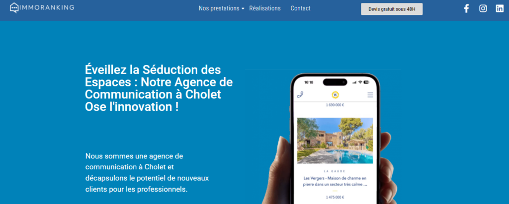Immoranking - Agence de communication Cholet