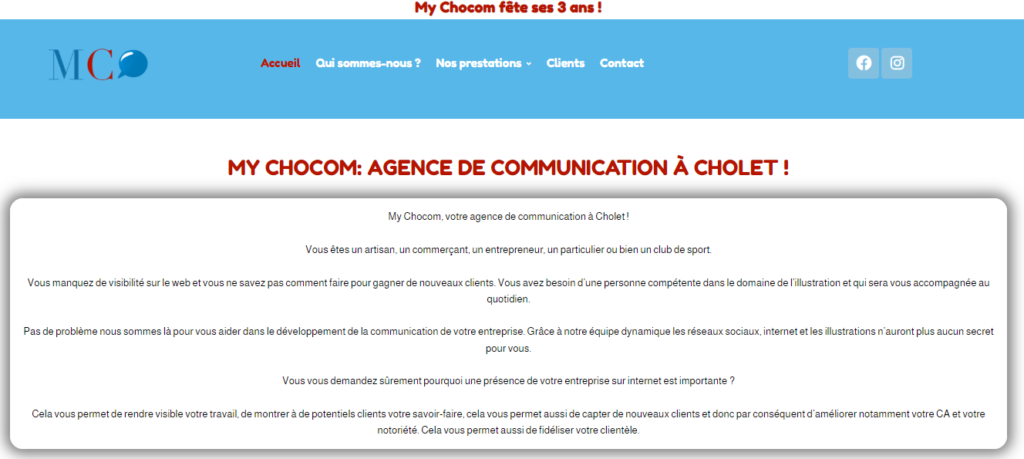 MyChocom - Agence de communication Cholet