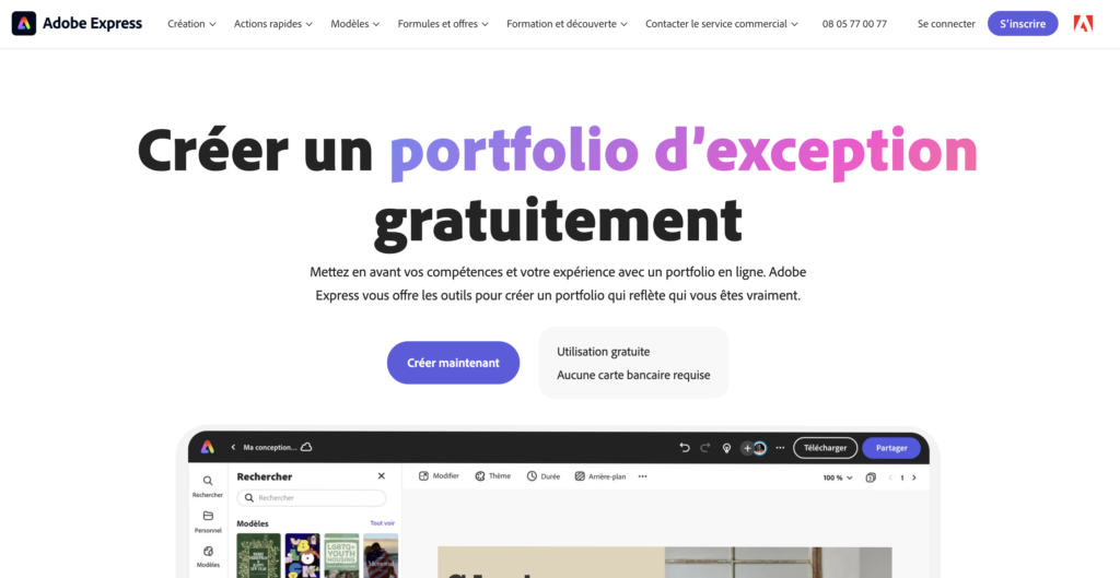 Adobe Express portfolio
