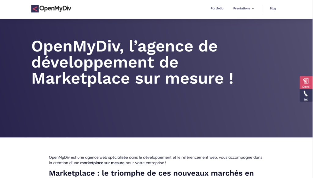 OpenMyDiv - marketplace