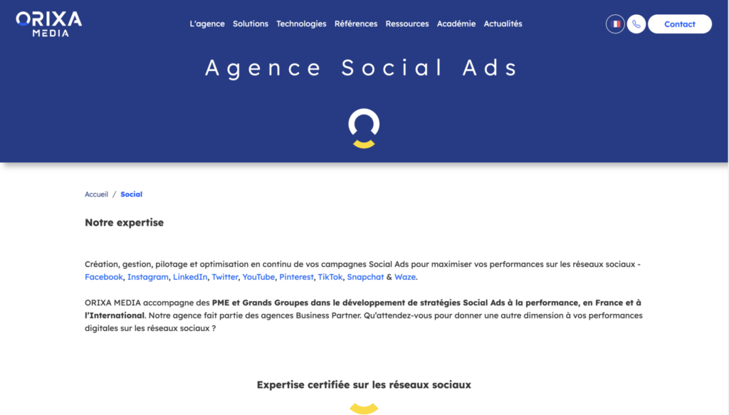 Orixa media social ads