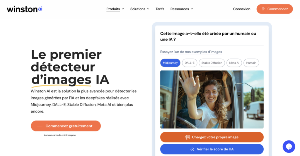 Winston AI detecteur image