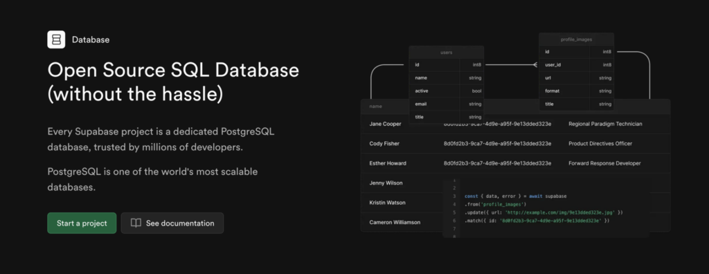 Open source datebase SQL