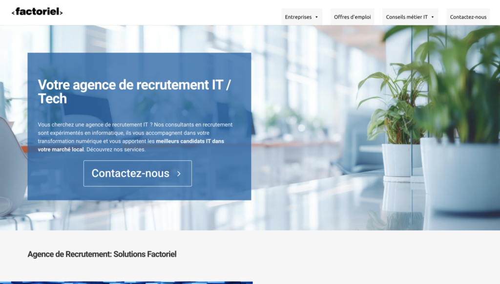 factoriel- recrutement IT