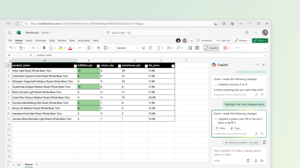 Excel Copilot