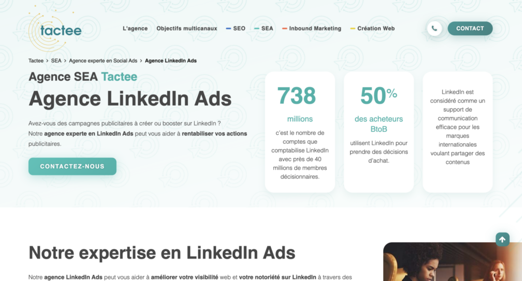 Tactee Linkedin Ads