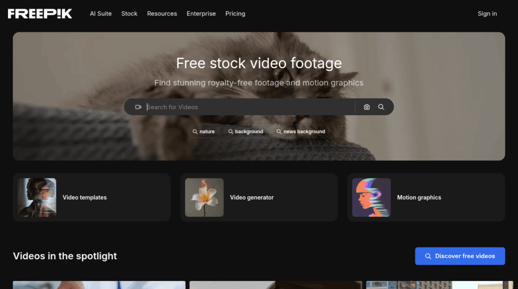 Banque vidéos Freepik