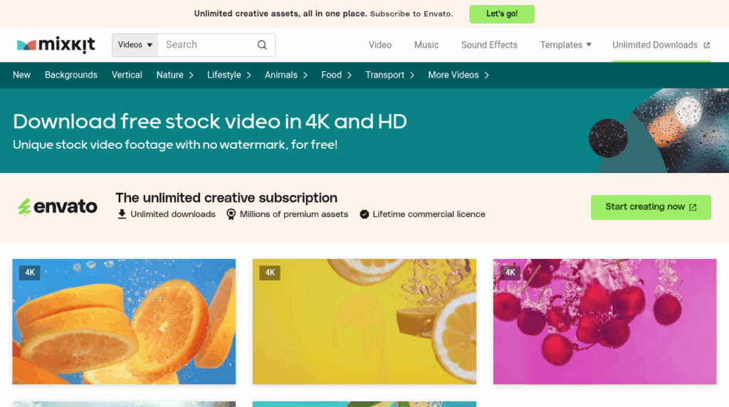 Banque vidéos Mixkit