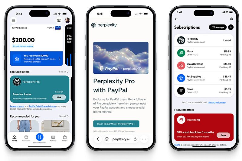 PayPal offre 12 mois gratuits de Perplexity Pro et l'accès exclusif au navigateur Comet