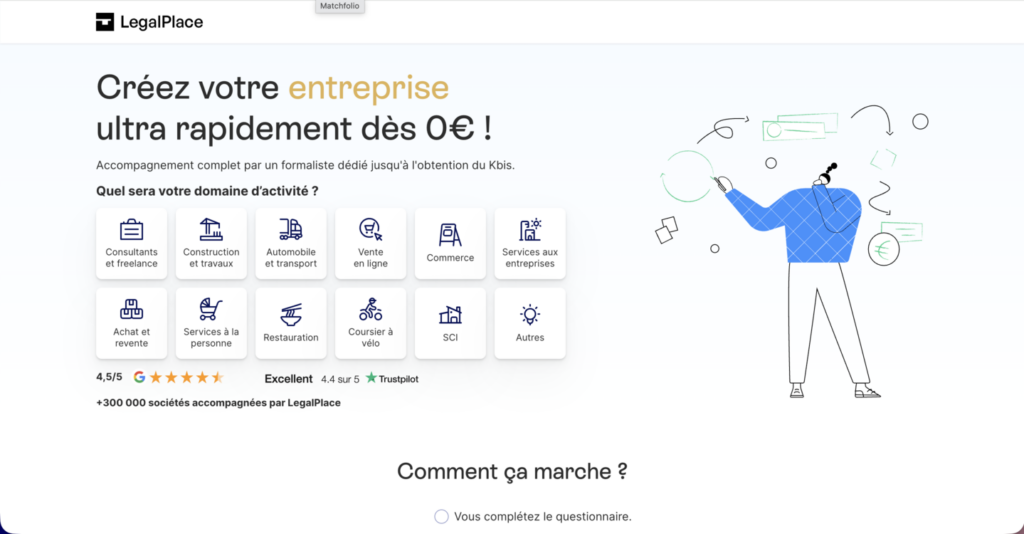 LegalPlace création entreprise