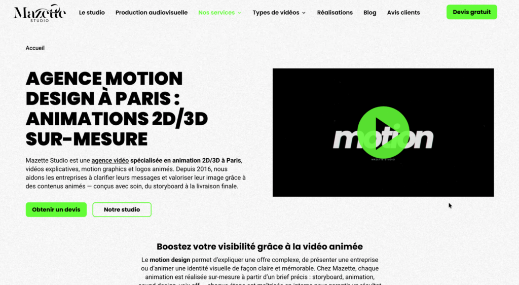 Mazette studio-motion-design