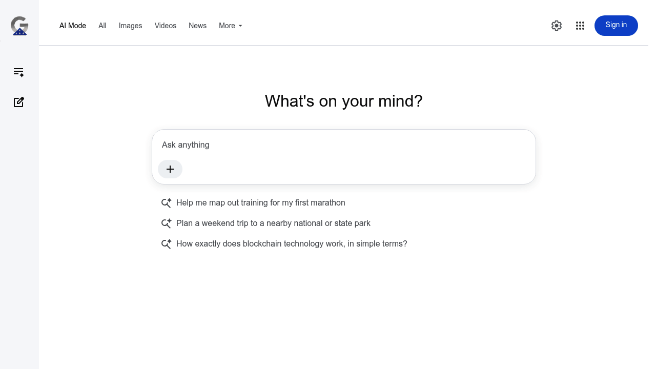 AI Mode dans Google Search