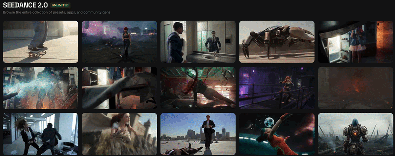 Higgsfield Seedance 2.0 — démo vidéo IA