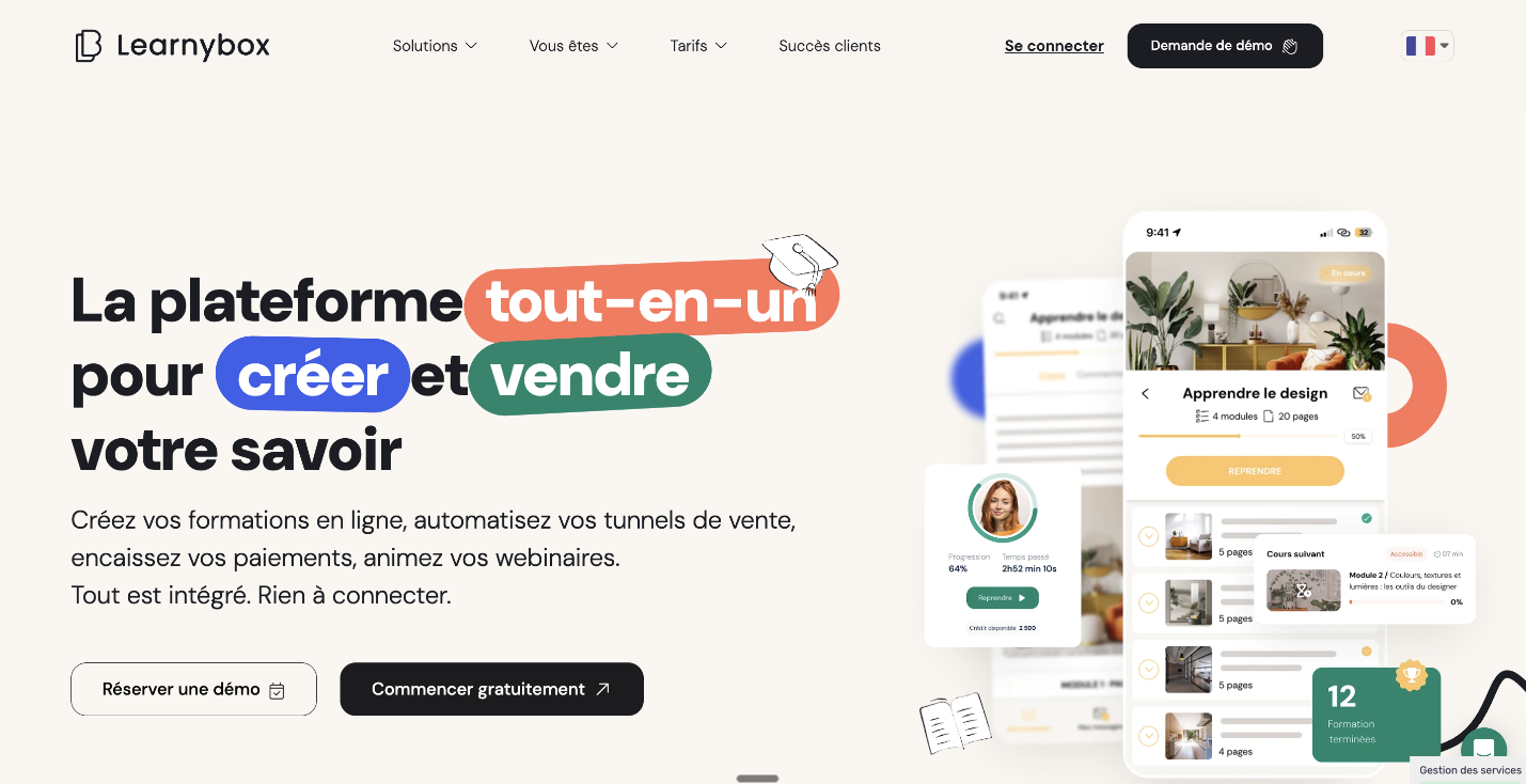 LearnyBox homepage