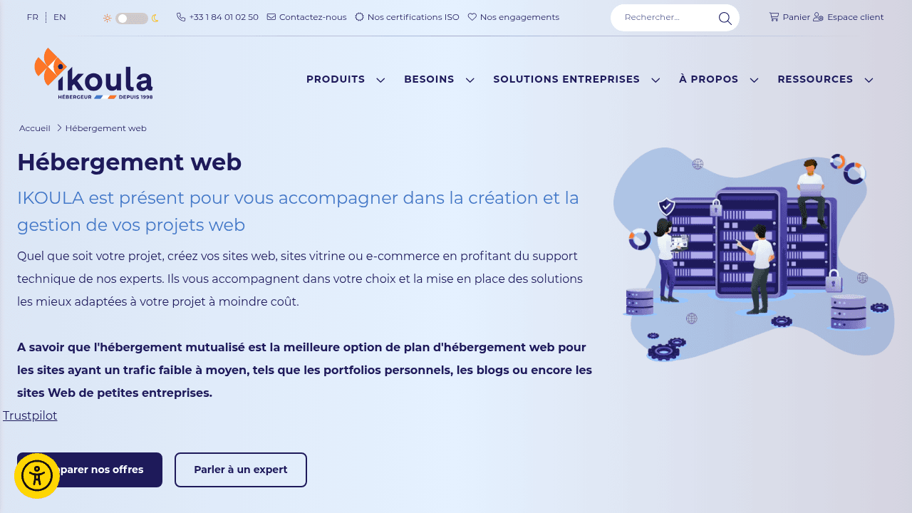 Ikoula hébergement PrestaShop