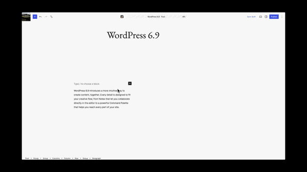 Démo de la collaboration en temps réel testée pendant le développement de WordPress 7.0