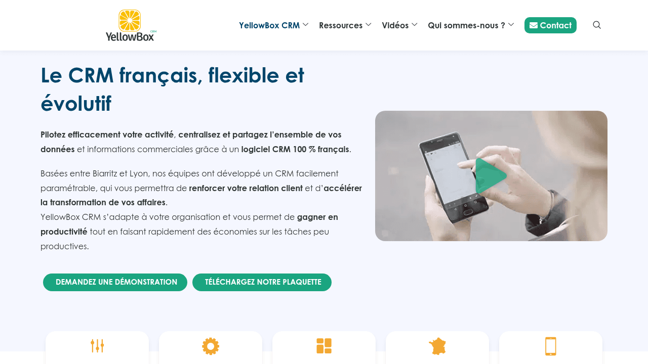 Capture d'écran de YellowBox CRM