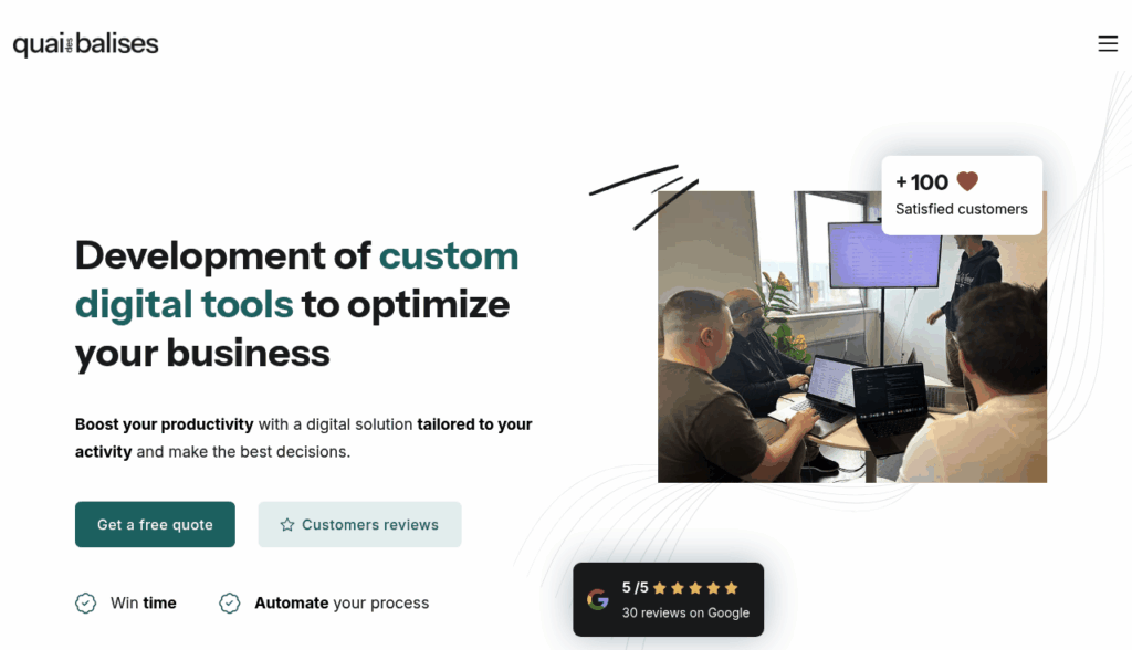 Quai des Balises - agence de logiciels et applications web sur mesure