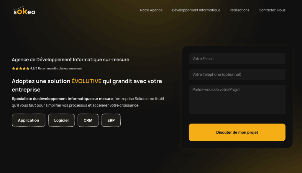 Sokeo - agence de développement d'application web sur mesure