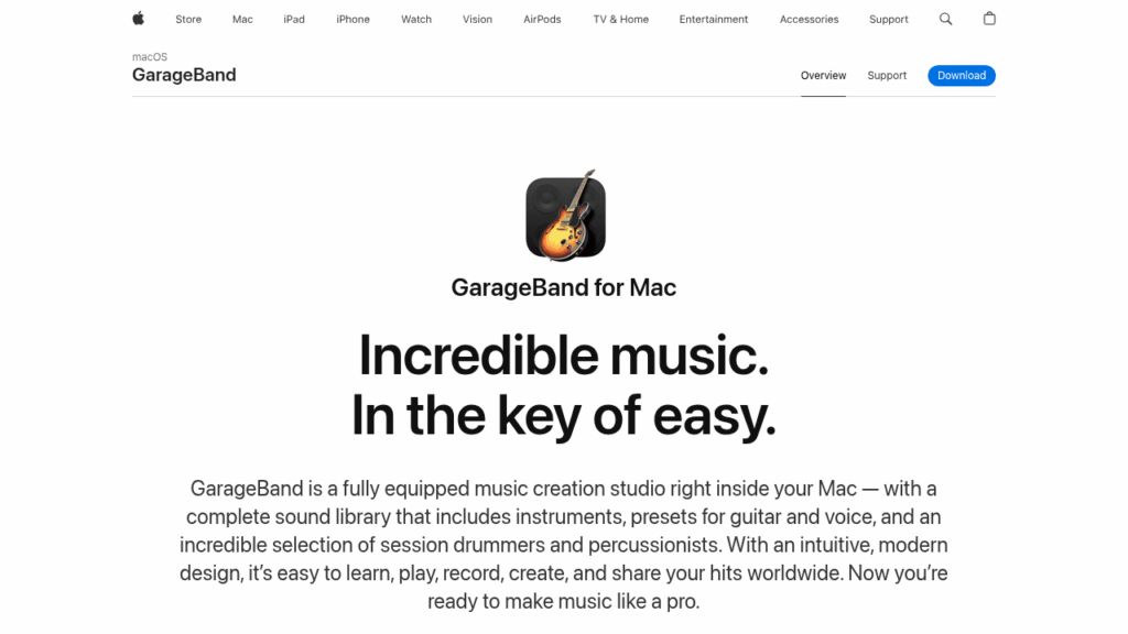 Logiciel pour enregistrer un podcast : GarageBand