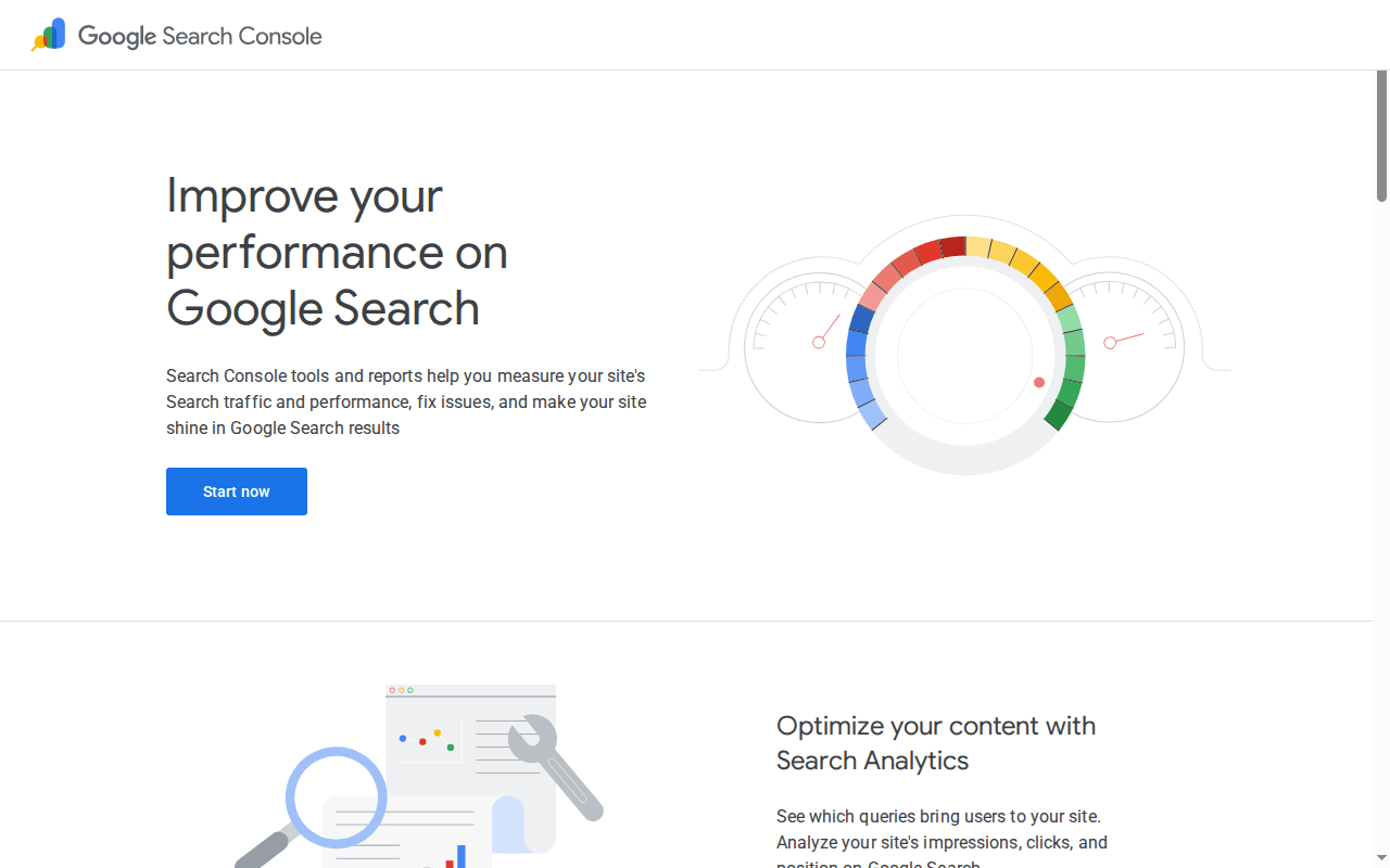 Capture d'écran de Google Search Console