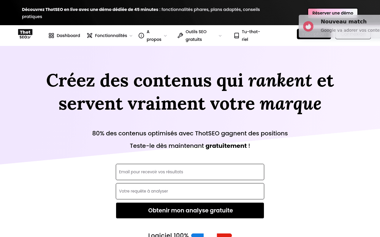 Capture d'écran de ThotSEO