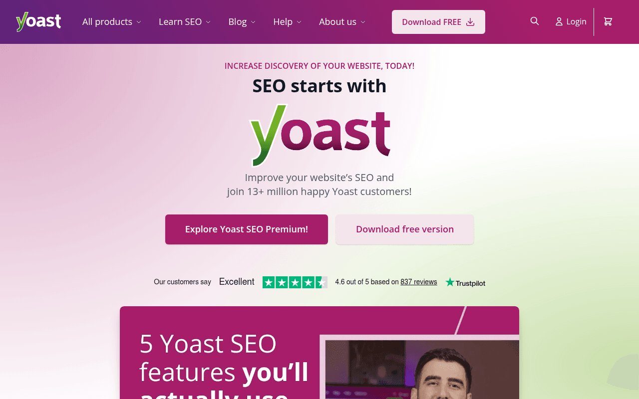 Capture d'écran de Yoast SEO