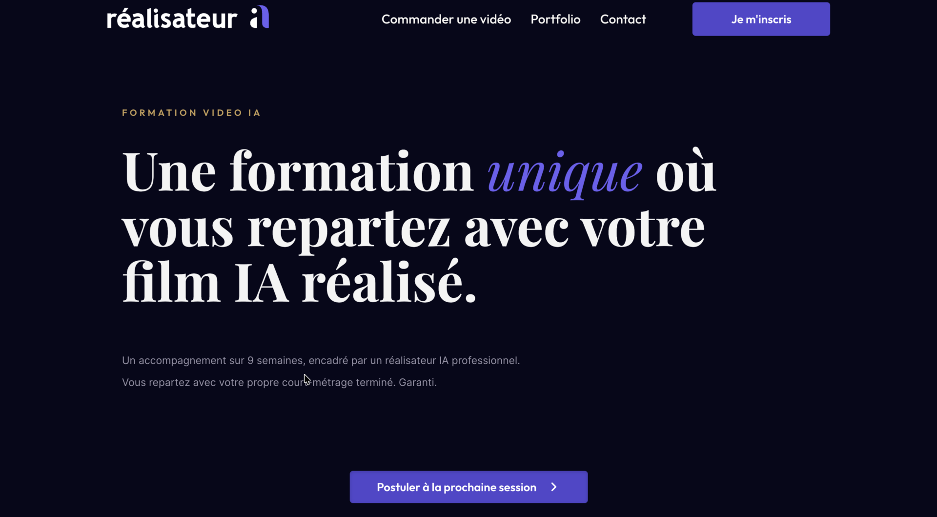 realisateur IA