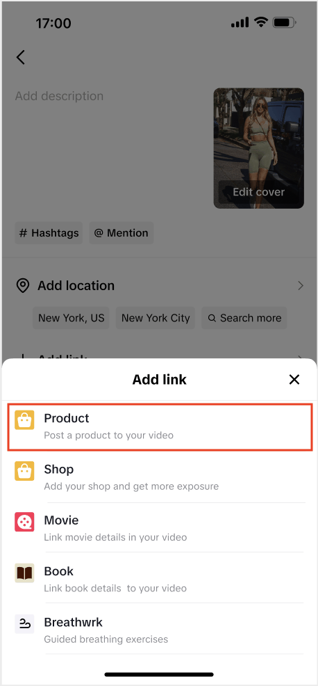 Ajouter un produit à une vidéo TikTok Shop dans l'app