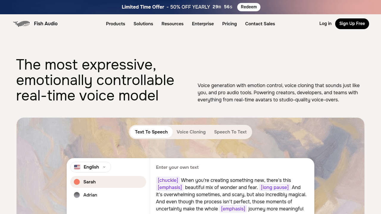Fish Audio clonage de voix open source
