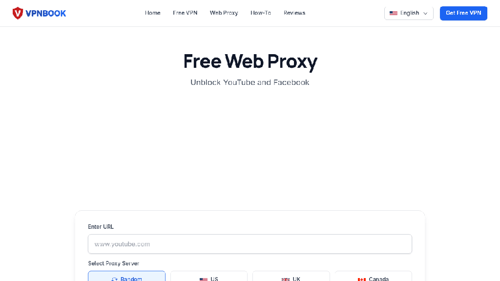 VPNBook - proxy web gratuit