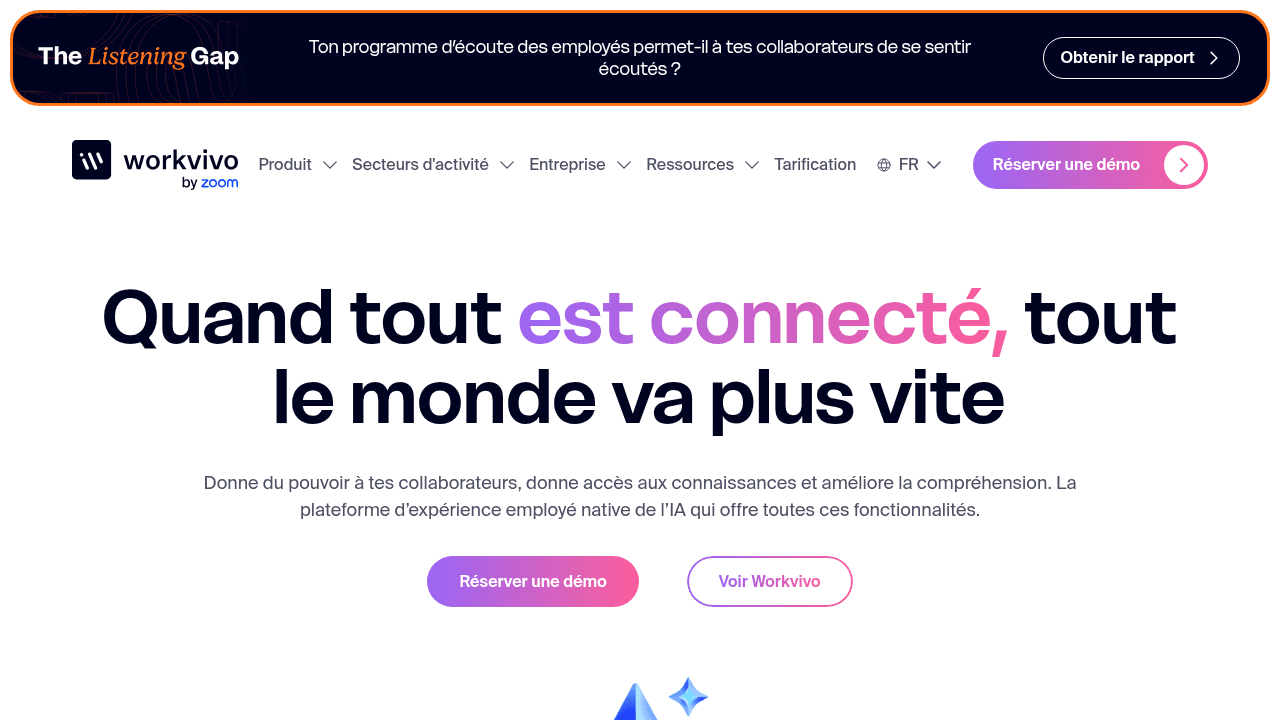 Capture d'écran de Workvivo by Zoom