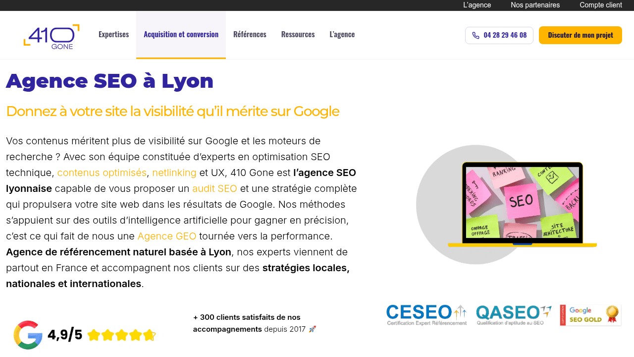 410 Gone - Agence SEO Lyon