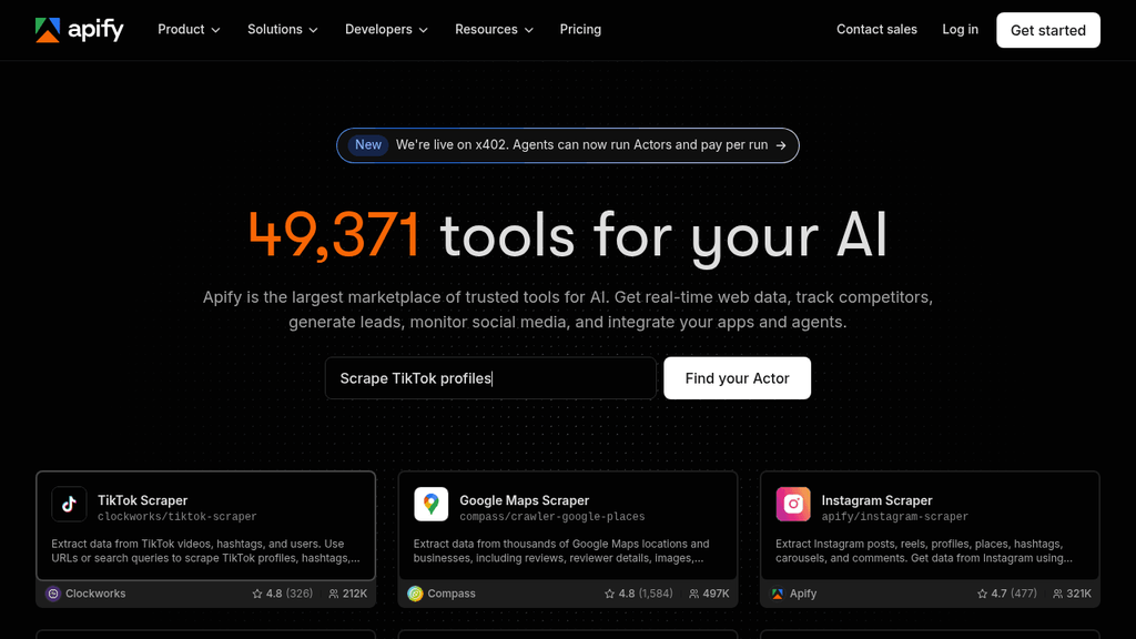 Apify web scraper