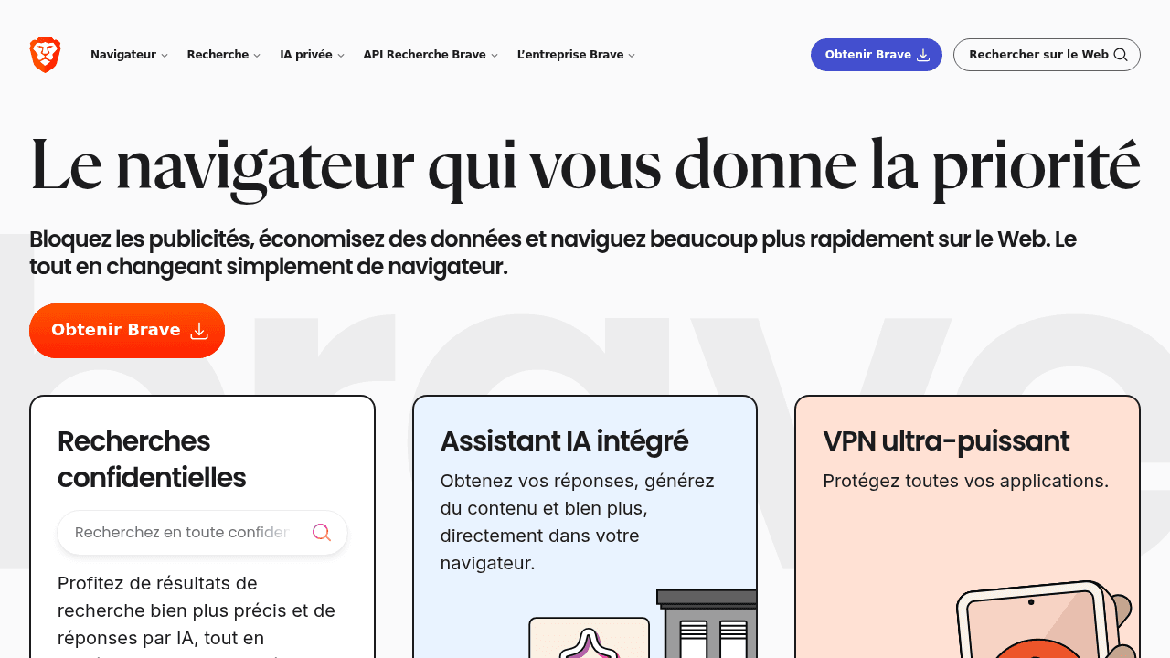 Brave, navigateur avec bloqueur de publicités intégré