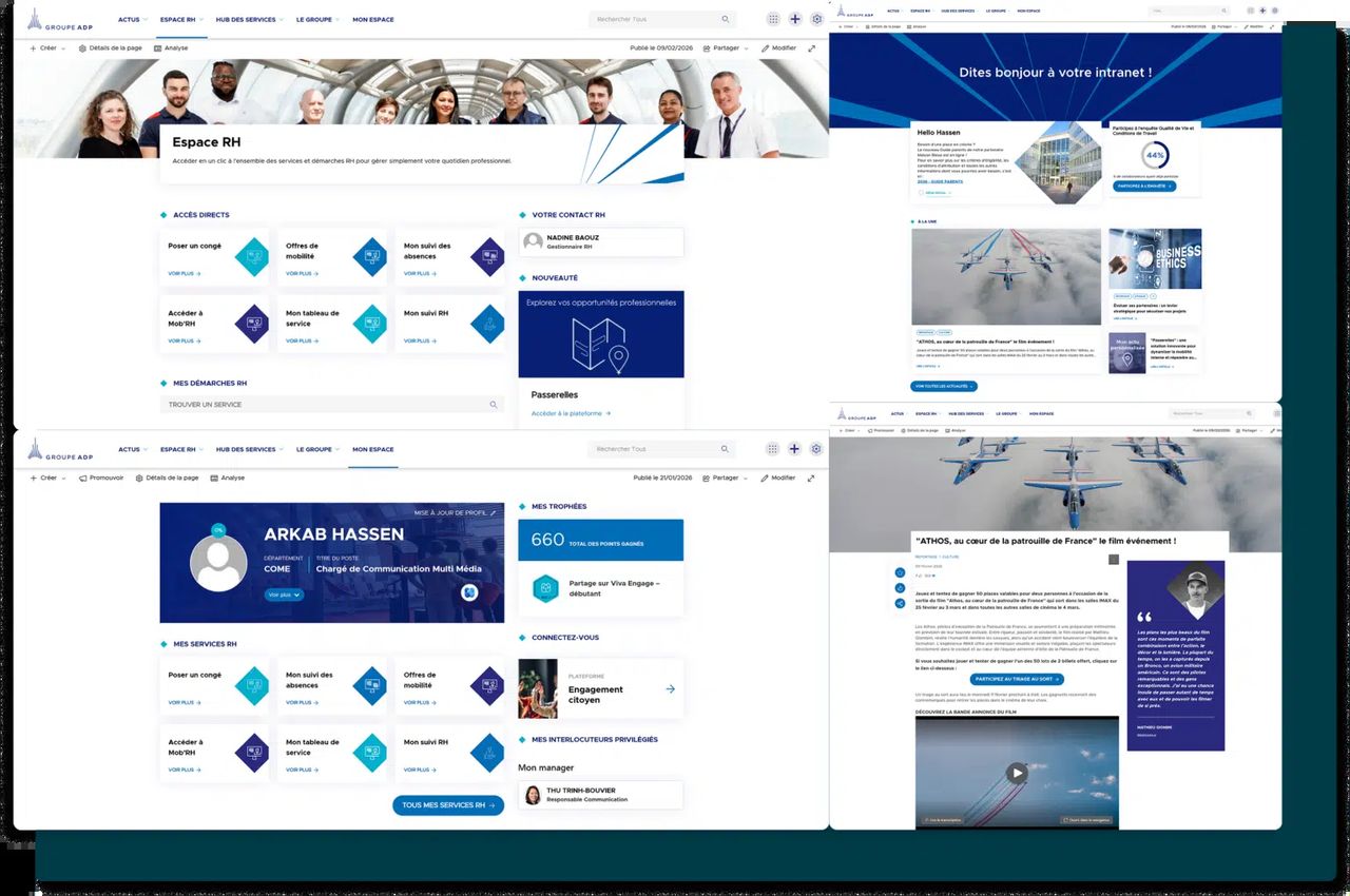 Example of a corporate intranet: ADP Aéroports de Paris