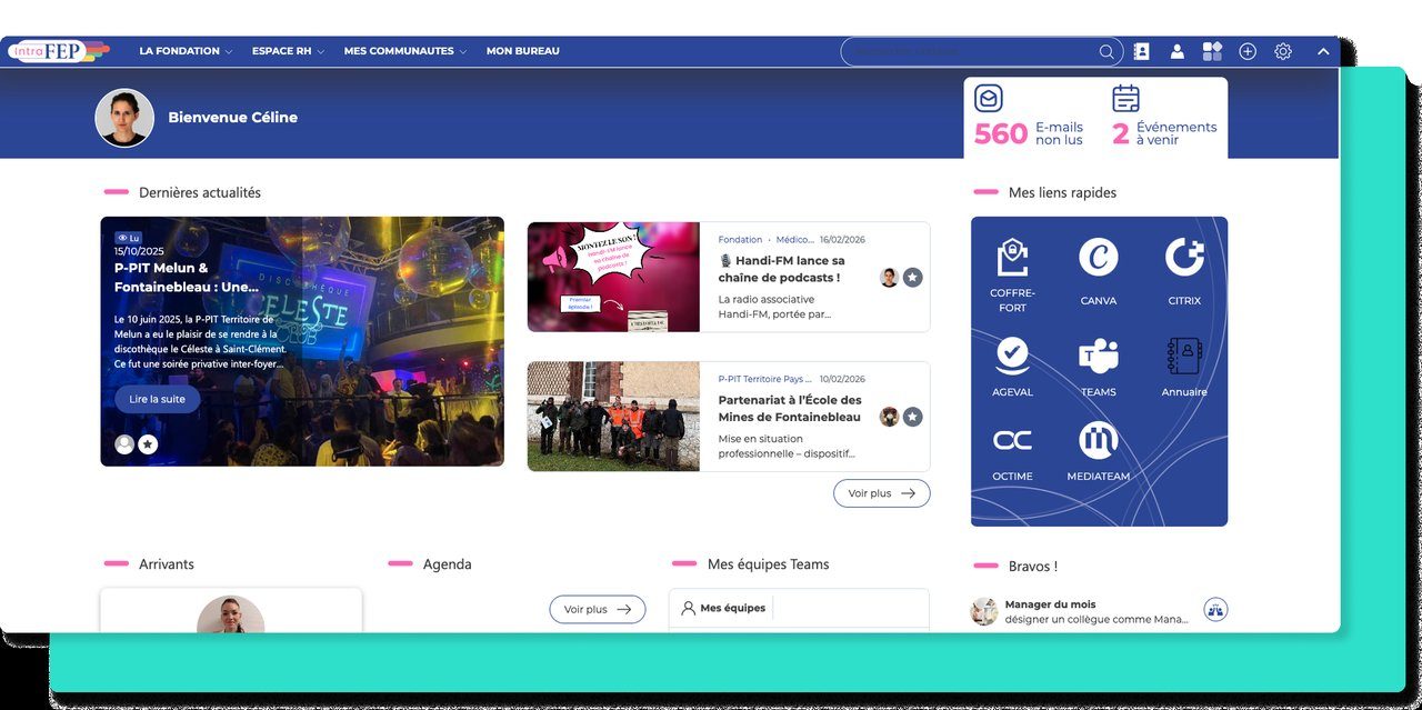 Example of a corporate intranet: Ellen Poidatz's intranet