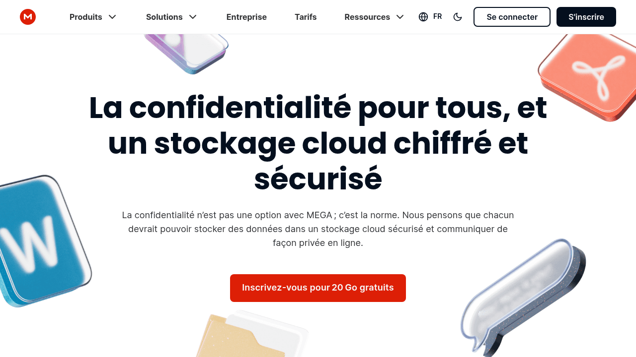 Mega, stockage cloud chiffré avec 20 Go gratuits