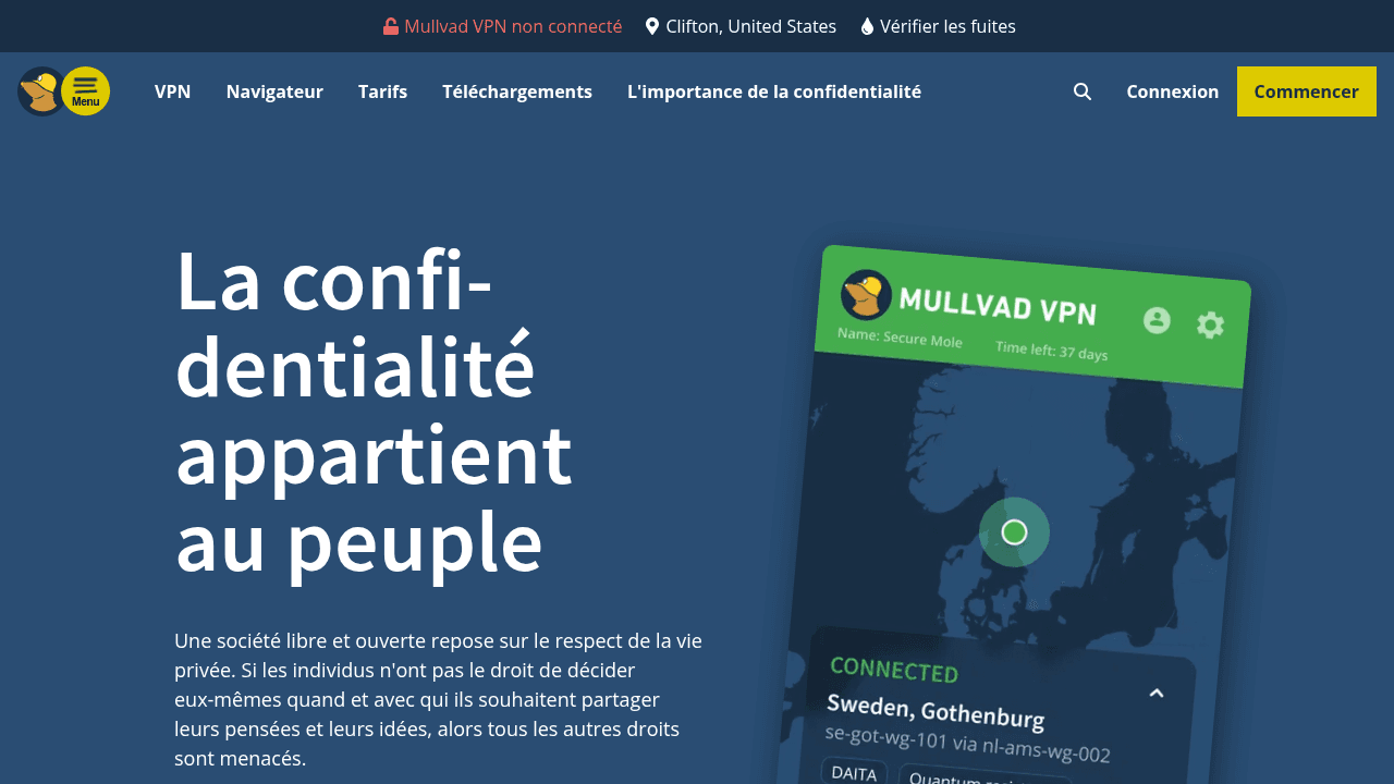 Mullvad, le VPN de référence pour la confidentialité