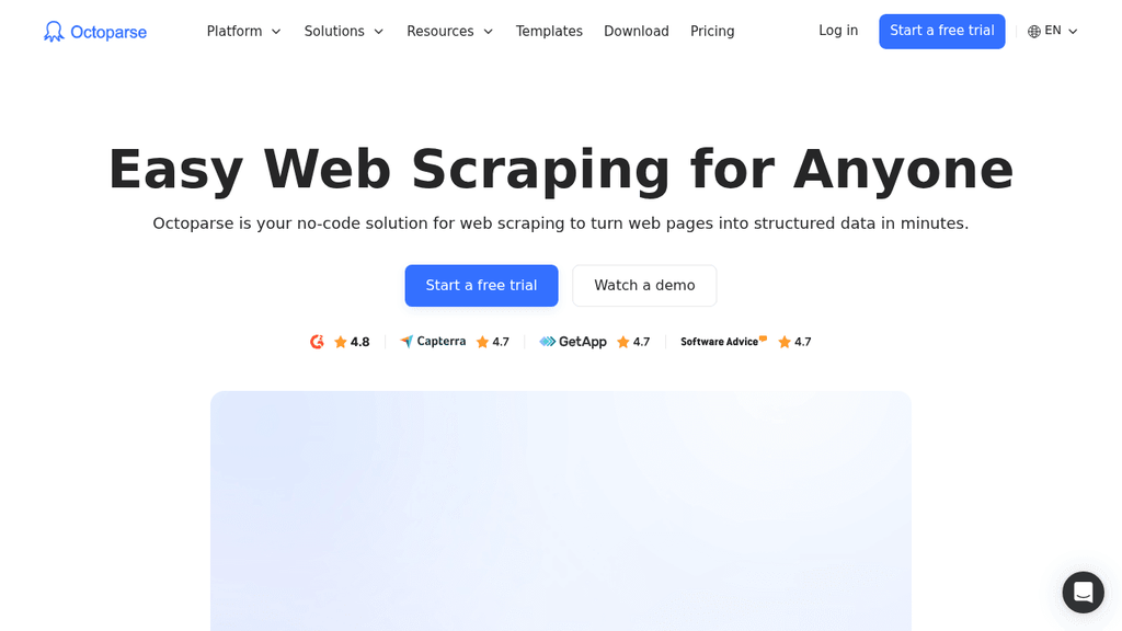 Octoparse web scraper